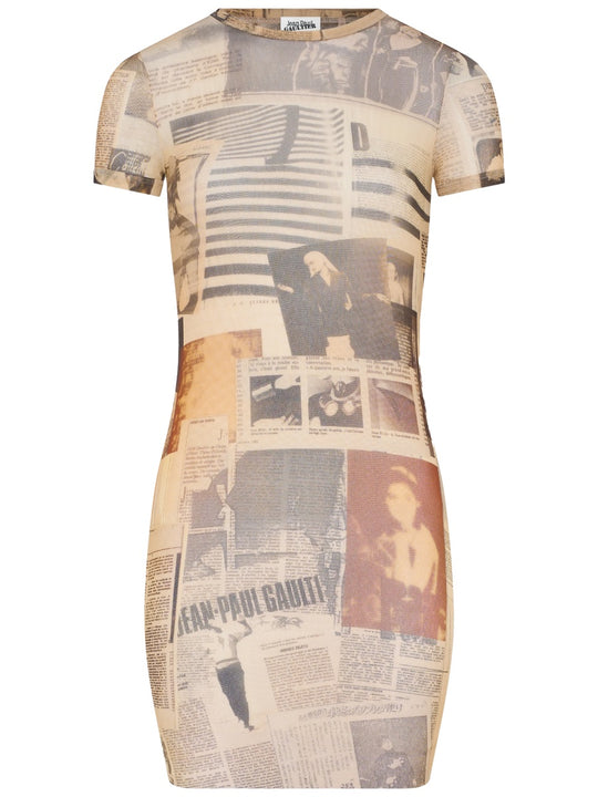 "Journal" Print Dress