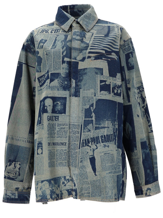 Shirt With "Newspaper" Print