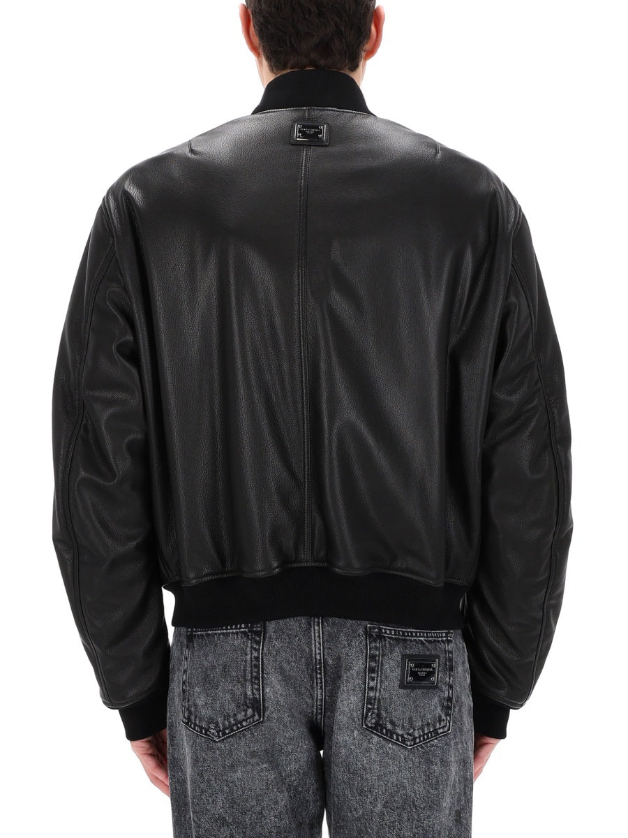 Dolce & Gabbana Leather Jackets - Black | 2e60a11ca20db3fd5a05a27c2ad0a4719b551e62