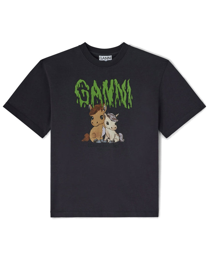 Ganni T shirts - Charcoal | 764b32f8591cda4edb0da134df3230ef18c89a0b