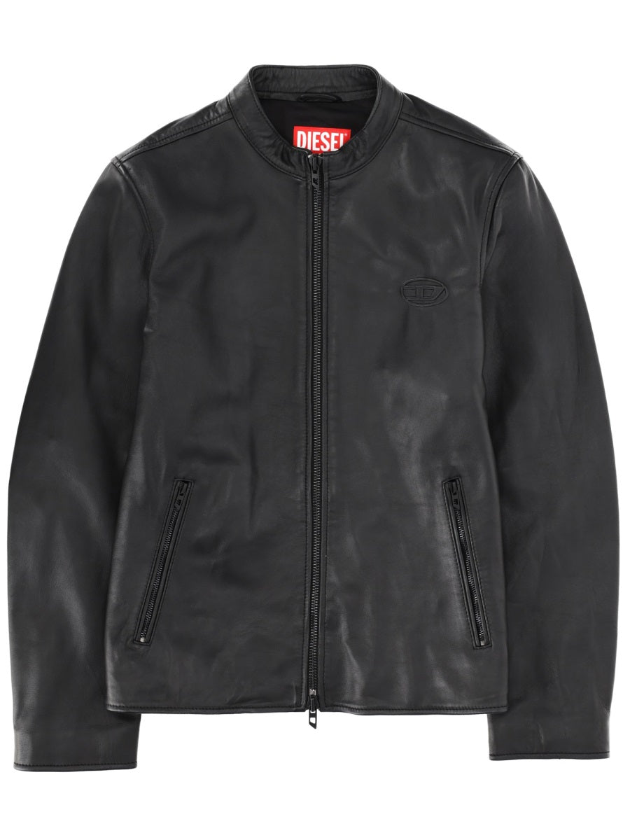 Diesel Leather Jackets - Black | 5e8b67d0686b8a64743e25d86703baf91580be40