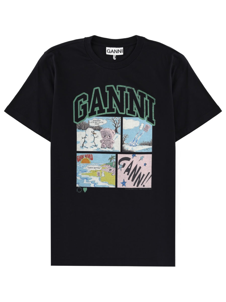 Ganni T shirts - Charcoal | 4a03f99b41e2d31ad256a127f9e59efa3796275f