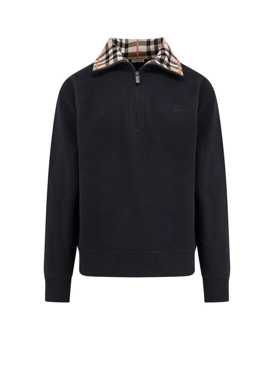 Traditional Check Half-Zip Sweater