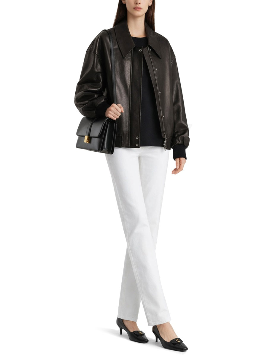 Khaite Leather Jackets - Black | 66c3604366accb0b5e2d18407ad585748fe3eeaa