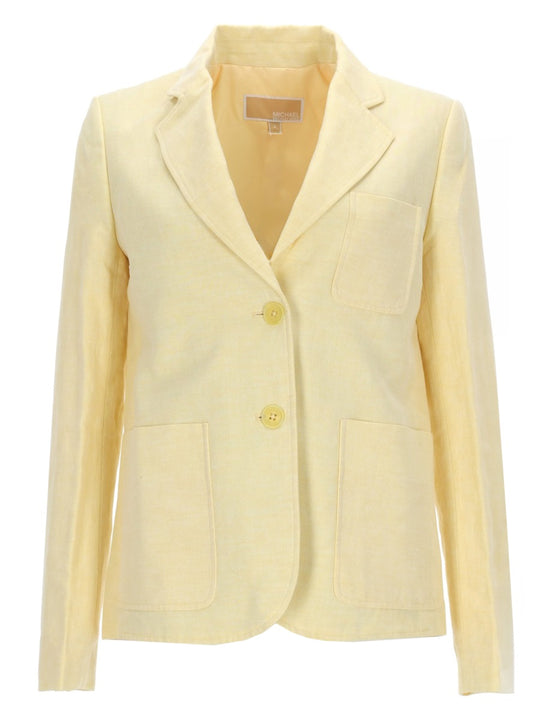 Single-Breasted Linen Blazer
