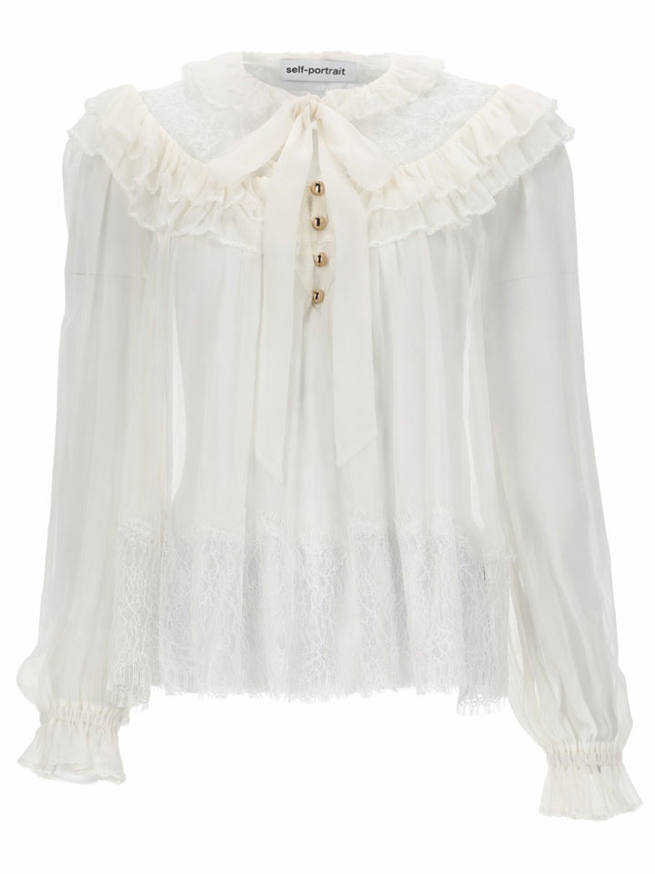 Self-Portrait Tops - White | 66478d44cb812f005d2219b0bdbd068ce397d438