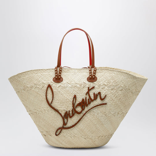 Raffia And Calf Leather Tote Bag Cabata Large