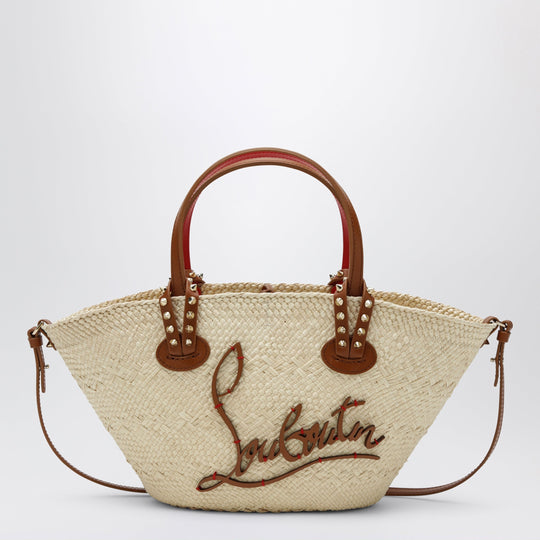 Raffia And Calf Leather Tote Bag Cabata Small