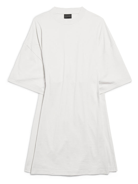 Semi Fitted Dress In Dirty White