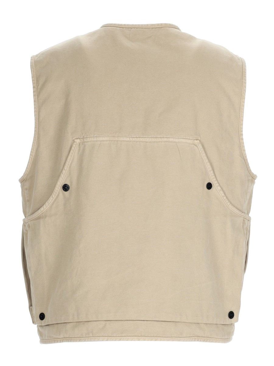 Stone Island Gilet - Beige | bd38b08e3c2b122aac76ac3aa358f38885242716
