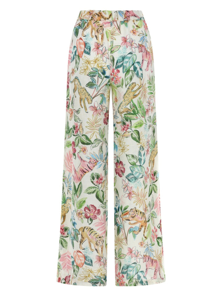 120% Lino Pants - Multicolour | 92d8f241829ee46a6450d306b105398753d1b68e