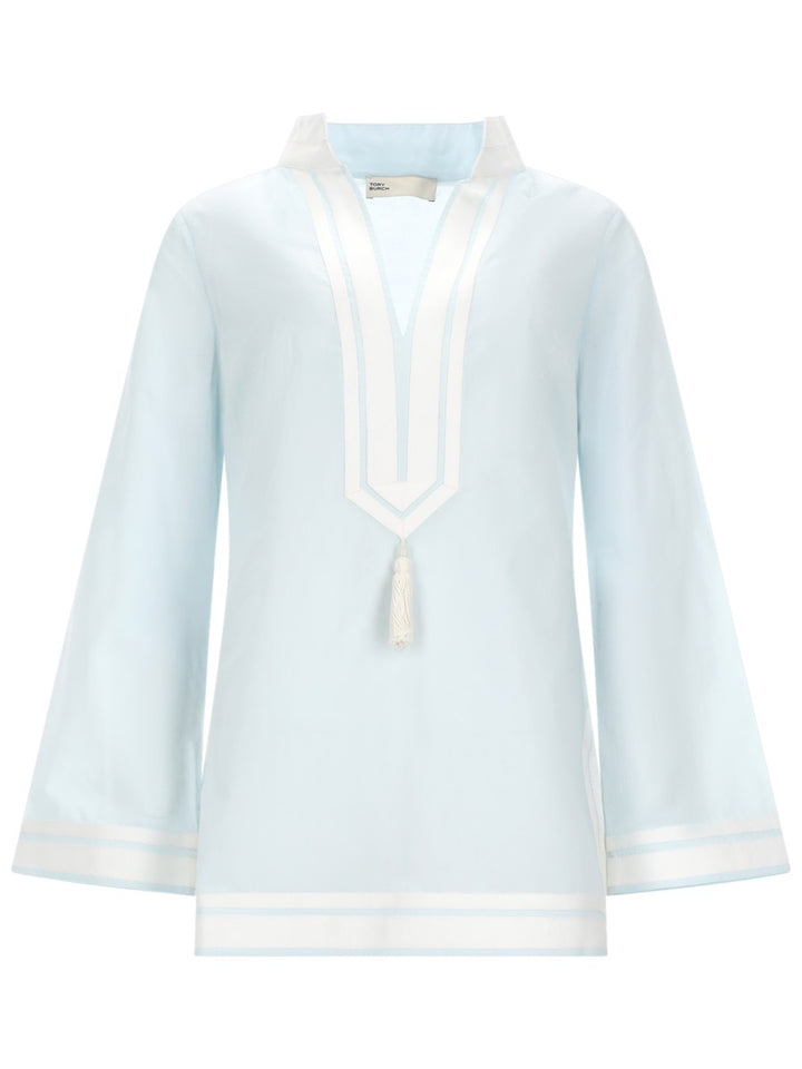 Tory Burch Shirts - Azure | b6f6ef9dc3b472805bfc2004dce20b422e610d3a
