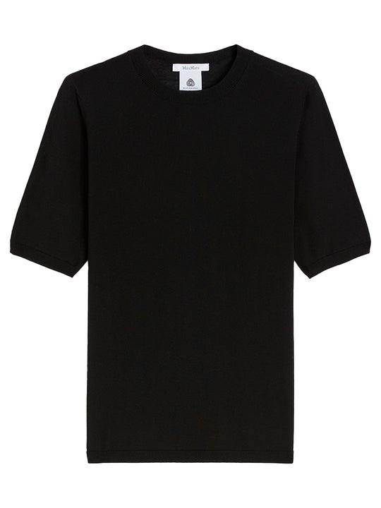 Short-Sleeved Basic Wool Sweater