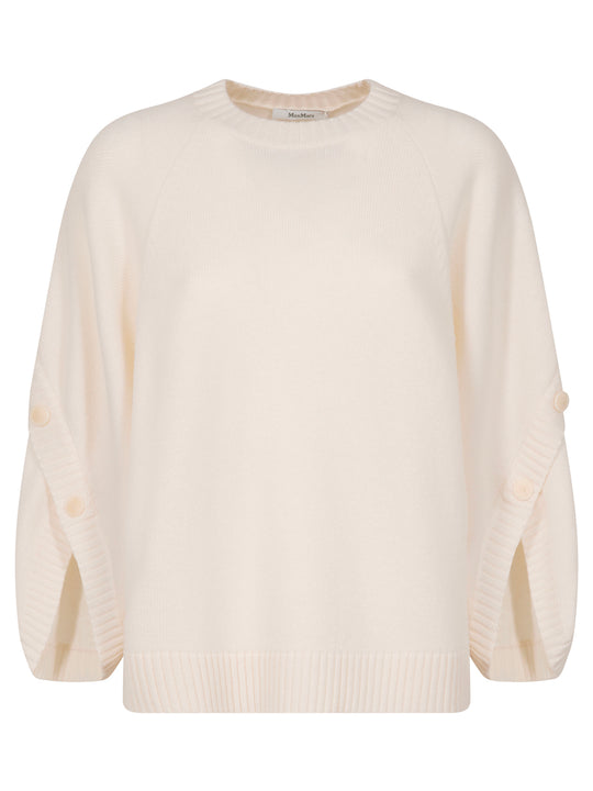 Crossover Detail Oversized Wool And Cashmere Sweater