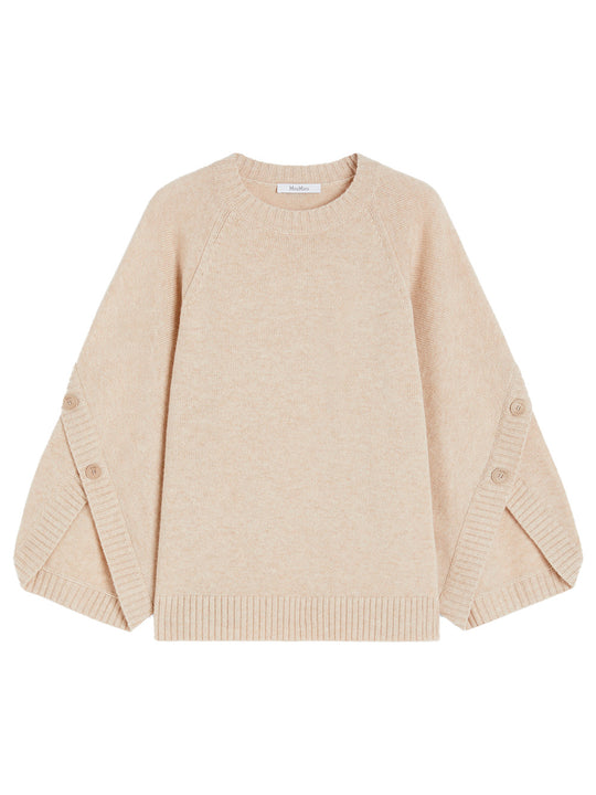 Crossover Detail Oversized Wool And Cashmere Sweater