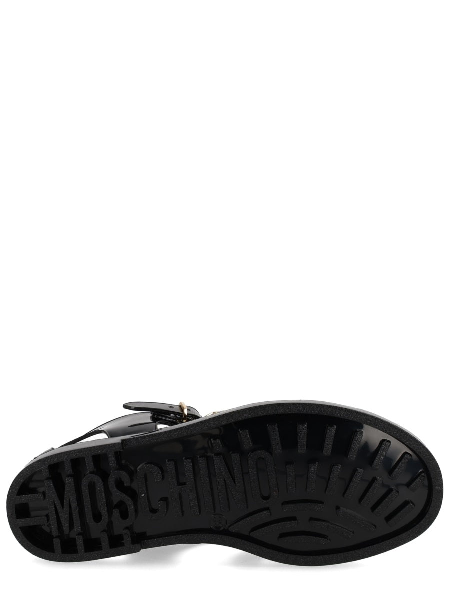 Moschino Sandals - Black | 51fdd0efae0410b4b735fa43b61e64b729dff1d6