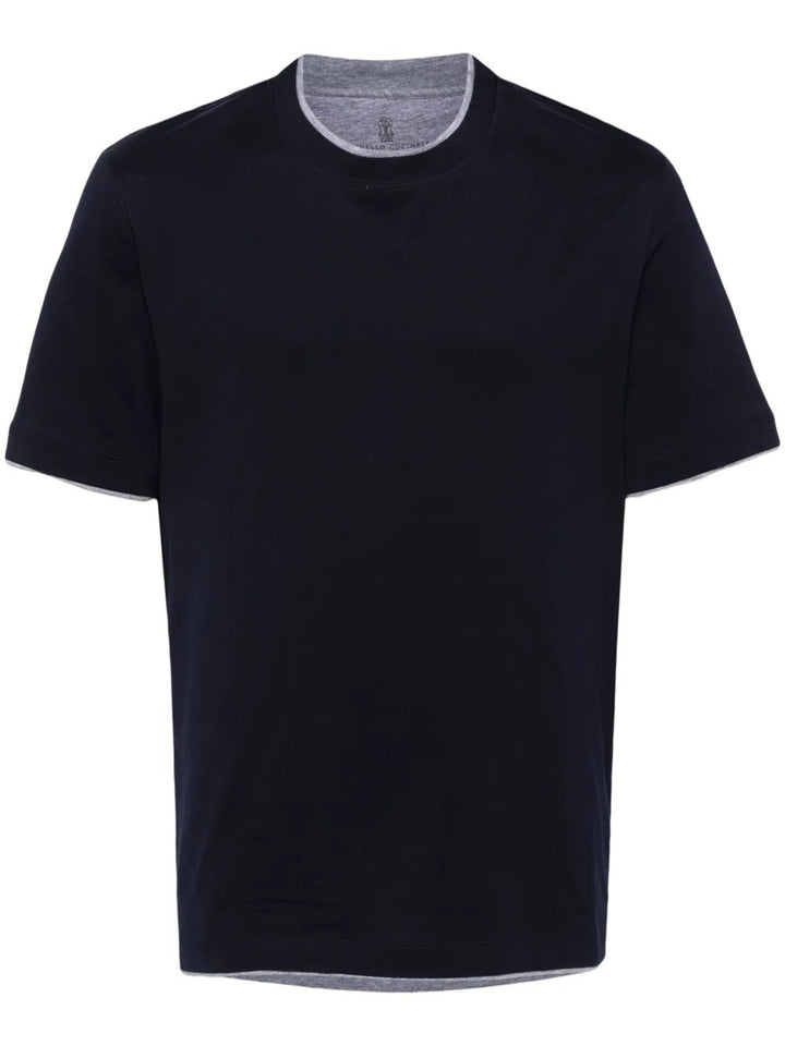 Brunello Cucinelli T-shirts - Blue | 89391d0fa917caf66d1bd59ccbebf9454694c180
