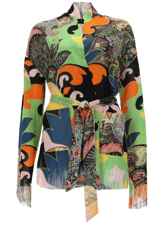 Cardigan Con Frange