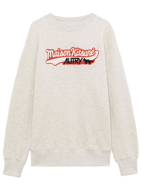 X Maison KitsunÉ Logo Print Crewneck Sweatshirt