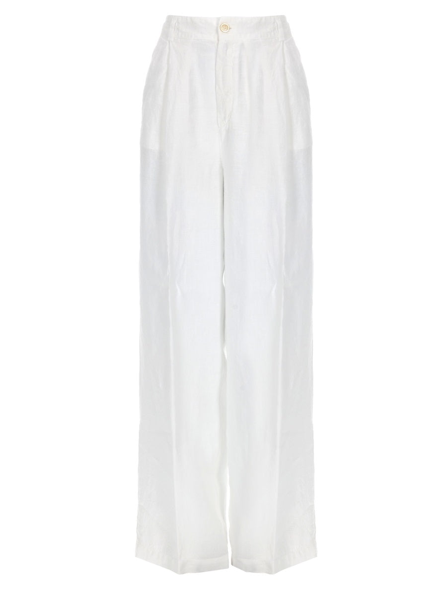 120% Lino Pants - White | 0680aec0001eb89eef76caac58782970143cfec1