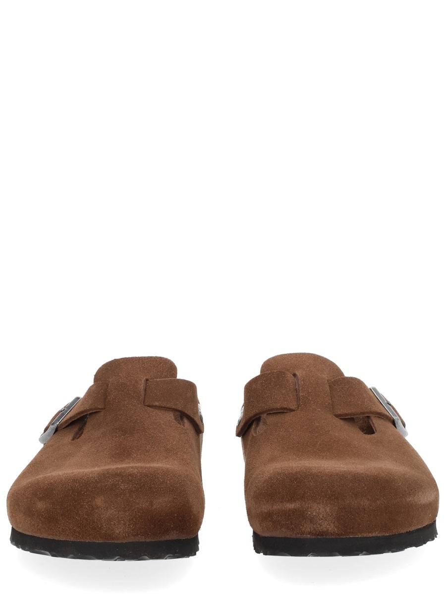Birkenstock Flat Shoes - Brown | d97fddbb4d7b048e8669a90d8add603a6a109527
