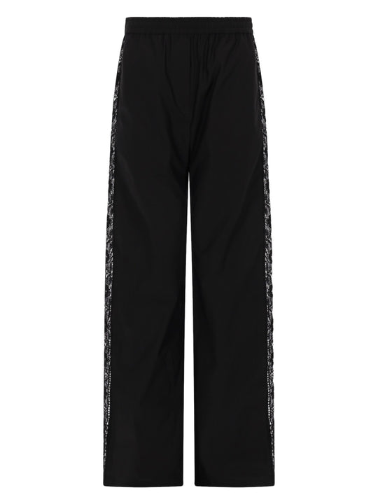 Pantalone Dritto Con Dettagli In Pizzo