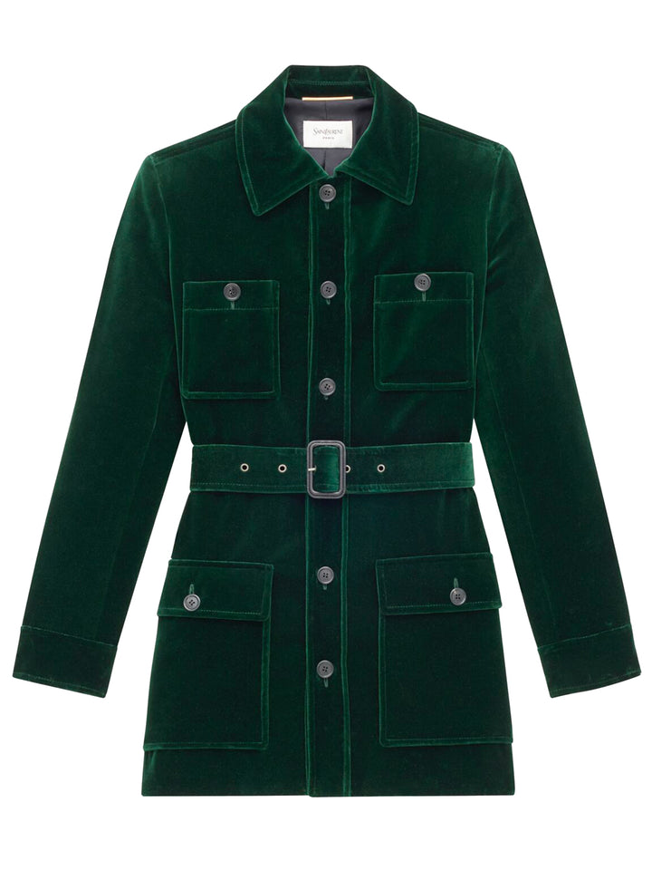 Saint Laurent Paris GIACCA - Green | f009c32e8d28f200586405a791c044cb4e5af4b6