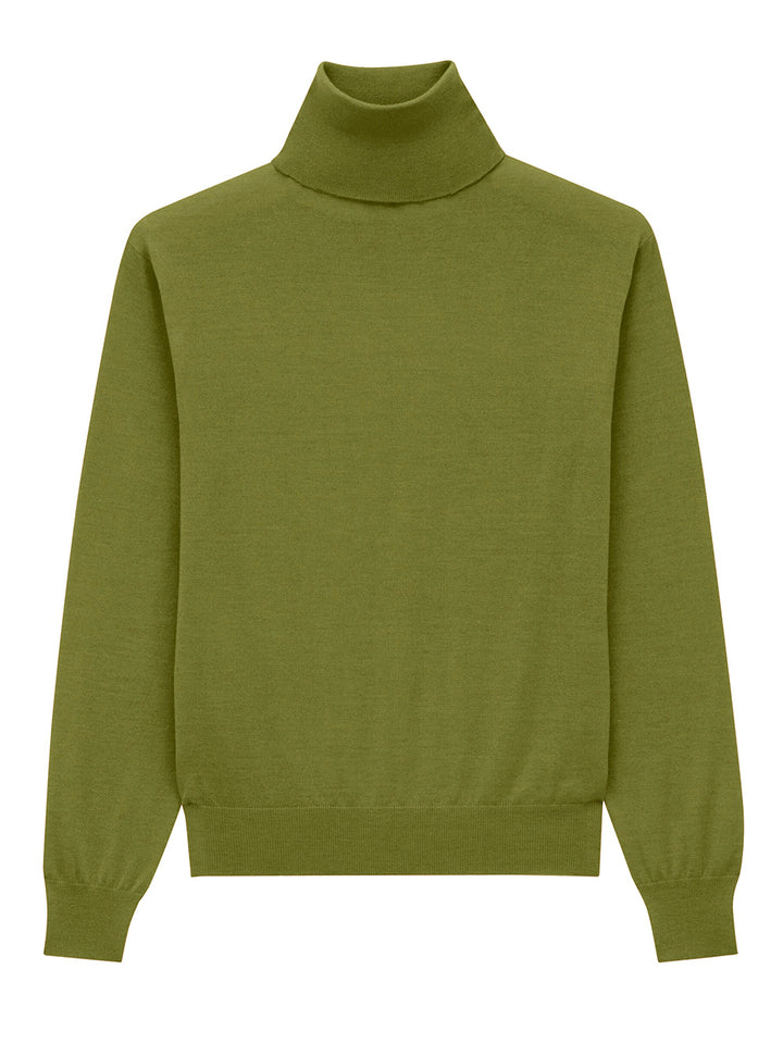 Saint Laurent Paris Turtle neck - Green | 074726657b910a0bed7a3b67afcb1511d86490a9