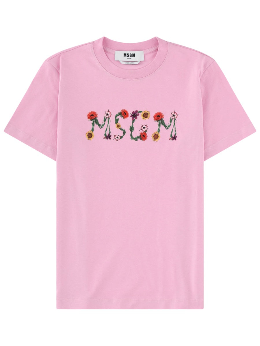 Msgm T shirts - Pink | c13217a3b94ce8fea347a13de94f2355bbbcf209