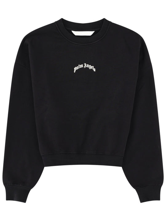 Felpa Crop Con Logo
