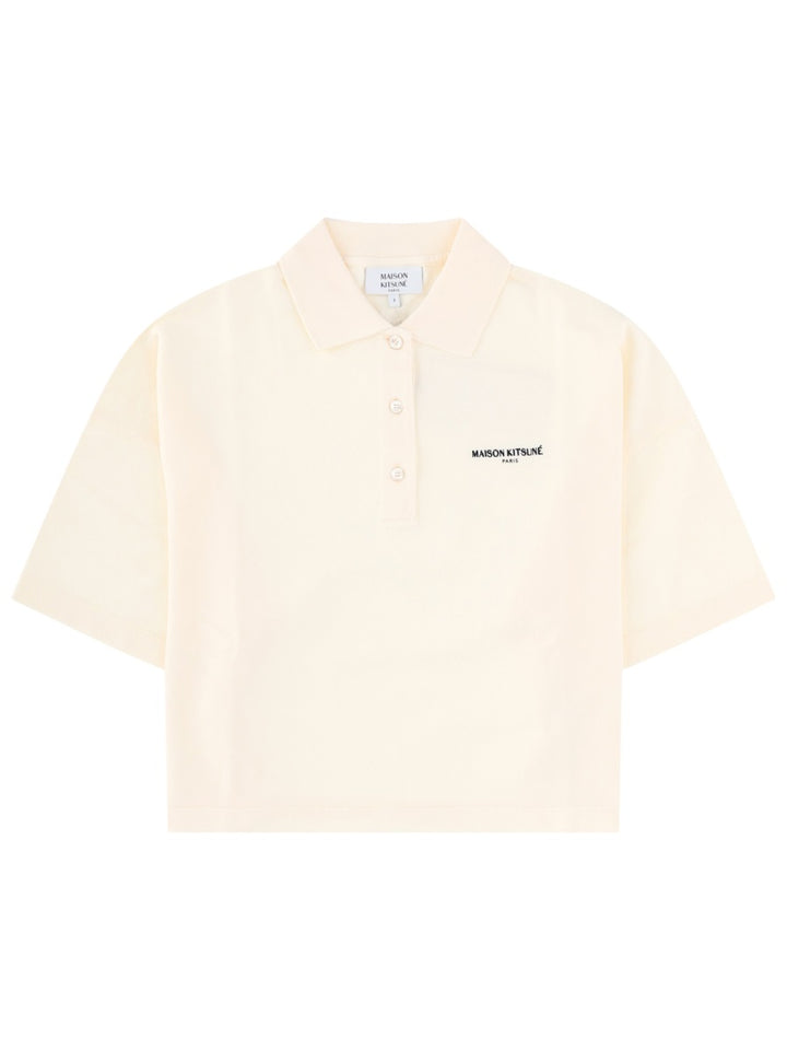 Maison KitsunÉ Polo - Ivory | 9c09de62f7ad02529f75aca6443cbe7e3beb65e0