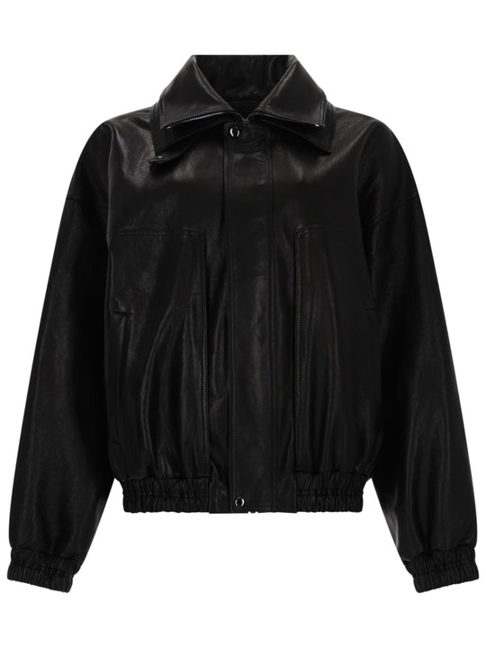 Giacca Bomber In Pelle