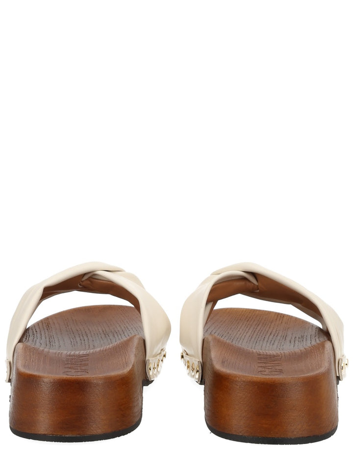 Ganni Sandals - Ivory | 7be1d68d9c66841d487cfcf5a67aa97b280fdafc