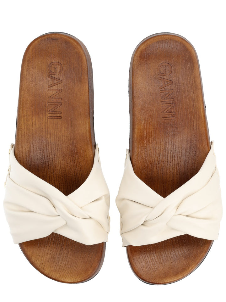 Ganni Sandals - Ivory | f8fd19775b7705e69a632dca9ed06d14256d35fb