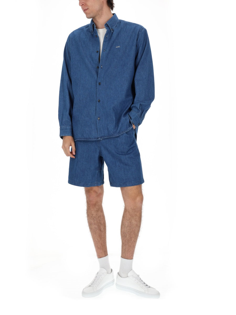 A.P.C. Shorts - Blue | 77dfea44b6a95443aabf767ea0fad4cfe2831447