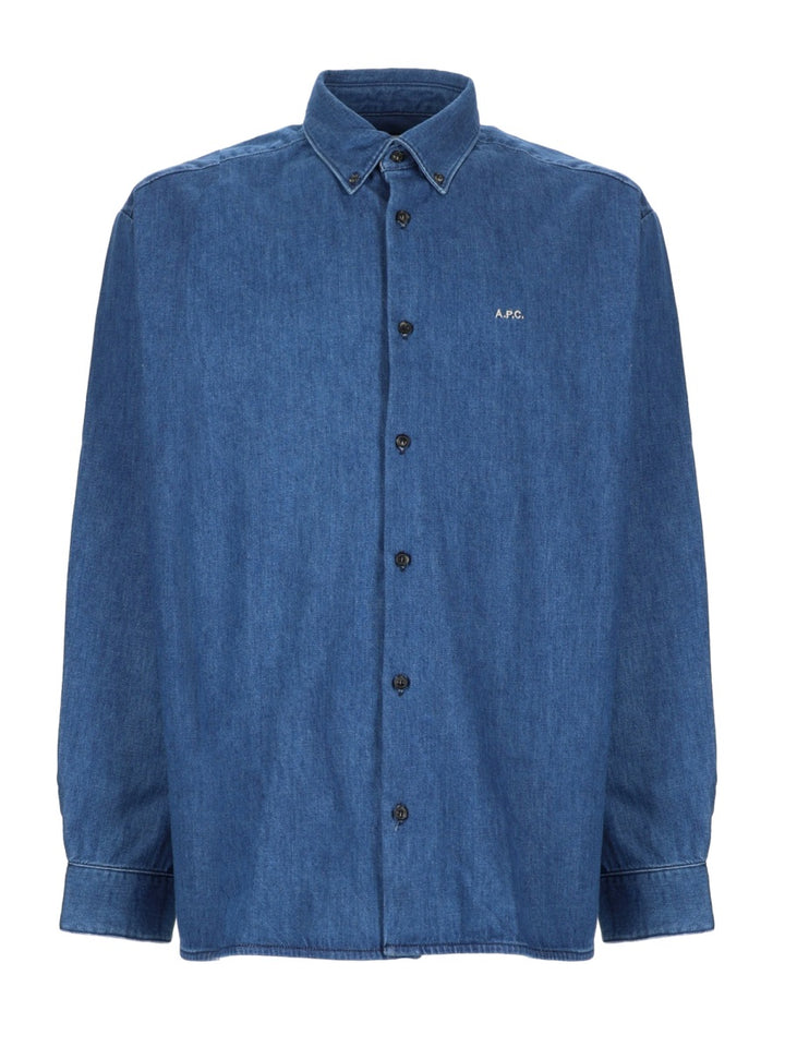 A.P.C. Shirts - Blue | cf0e47a4d8f6a45bc297ffa340ec5df74915d5de