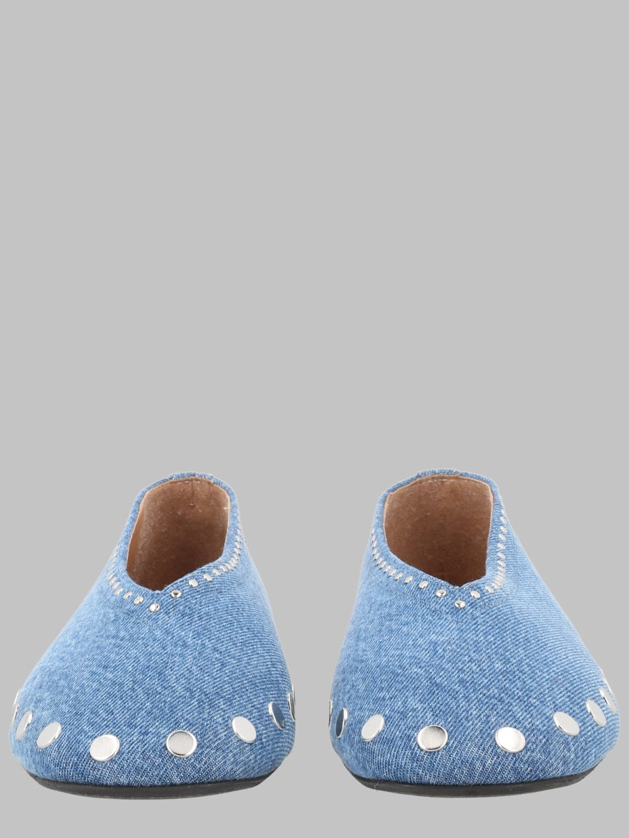 Ganni Flat Shoes - Denim | 2d5dc76dca1365db0948f77a3943ca541f351dbd