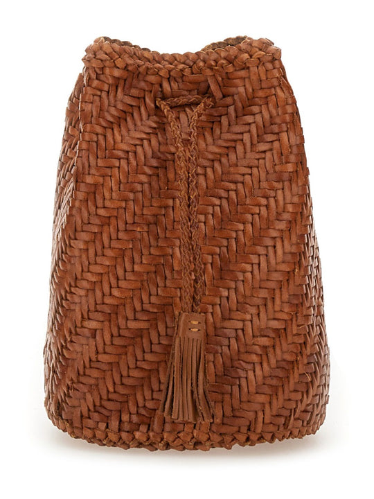 Borsa "Pompom Double Jump Tan"