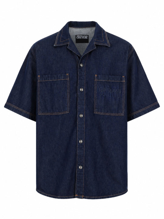 Camicia In Denim Con Logo