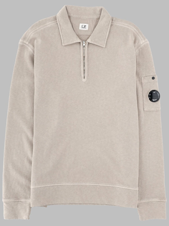 Felpa Con Colletto Polo E Zip