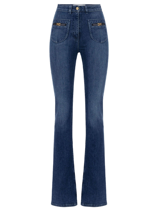 Bootcut Jeans With Jewel Logo