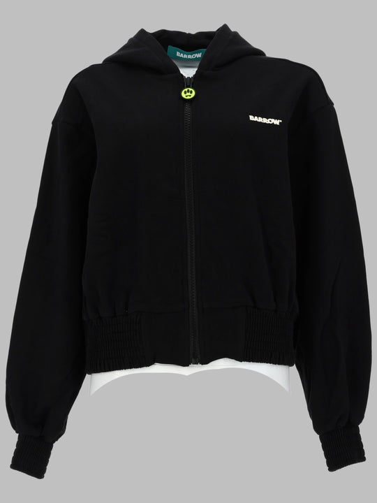 Felpa Con Zip E Cappuccio
