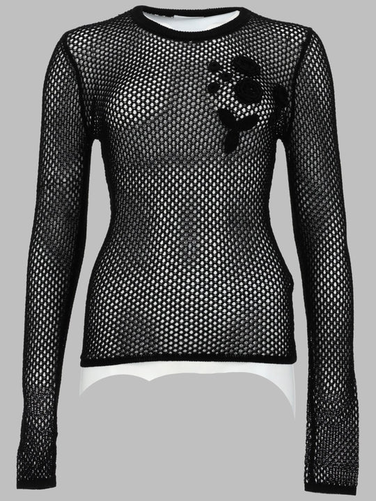 Top In Mesh Di Cotone Mercerizzato
