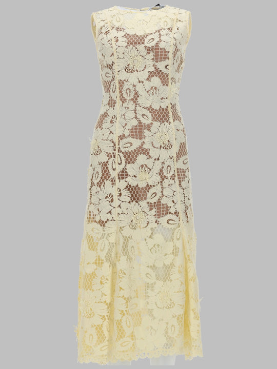 Abito Midi A Fiori Crochet