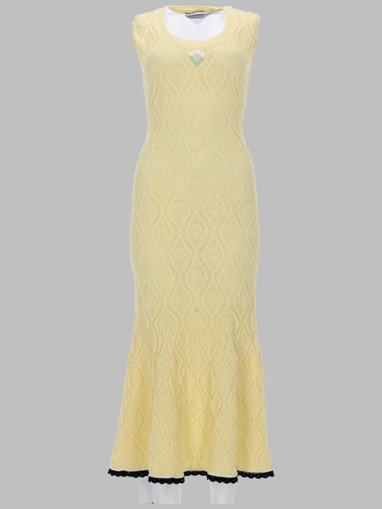 Abito Midi In Maglia Traforata