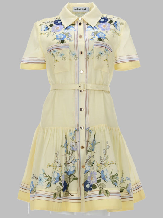 Miniabito In Organza A Fiori
