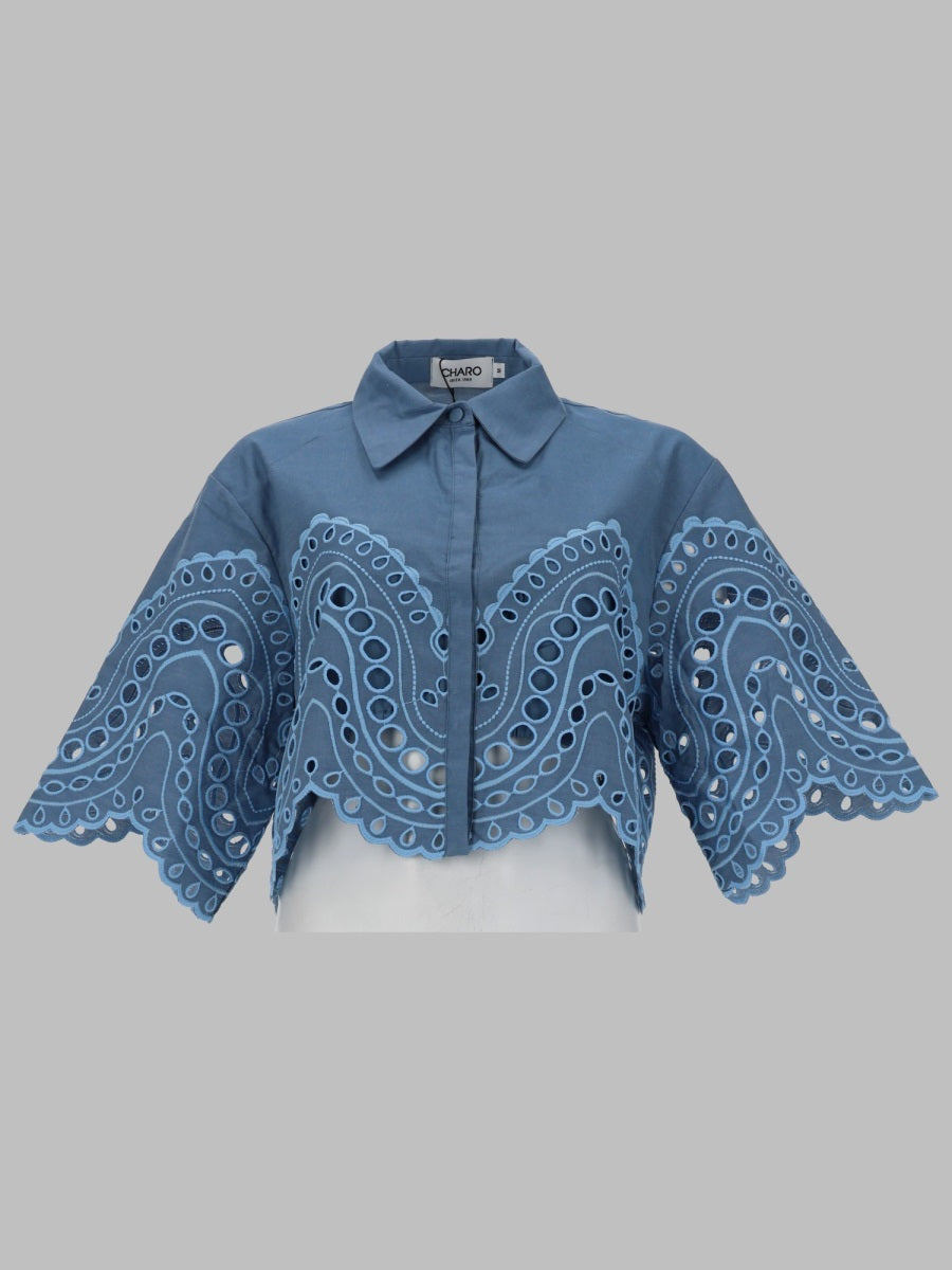 Charo Ruiz Shirts - Baby Blue | f184b68d9e8aa3a68db905e13f29e4c72660e55e