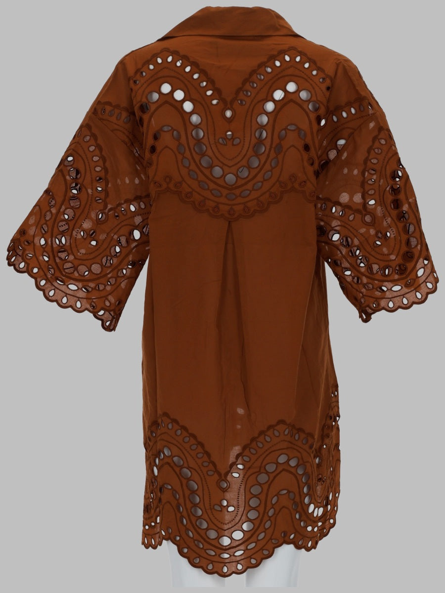 Charo Ruiz Shirts - Brown | 70aef50b8200a68c3ecdb94a113c16ecb677eb73