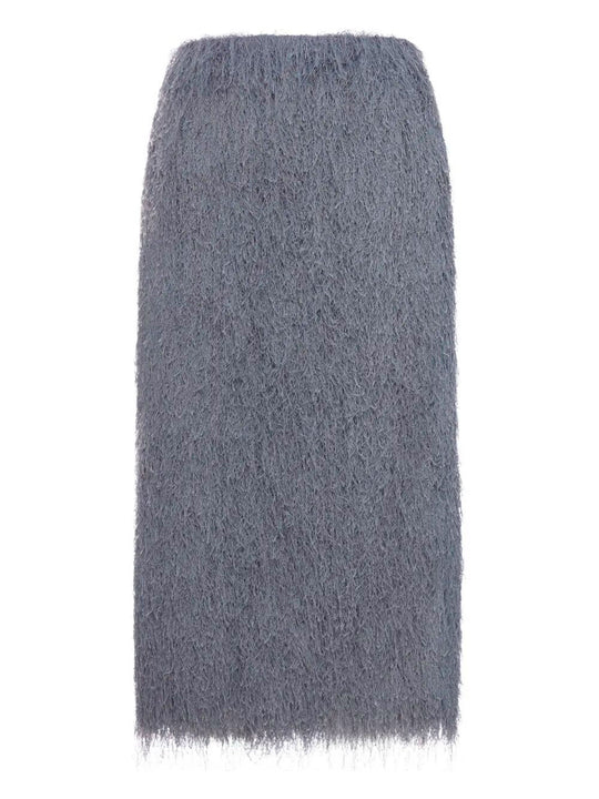 Sokna Lightweight Fringed Midi Skirt