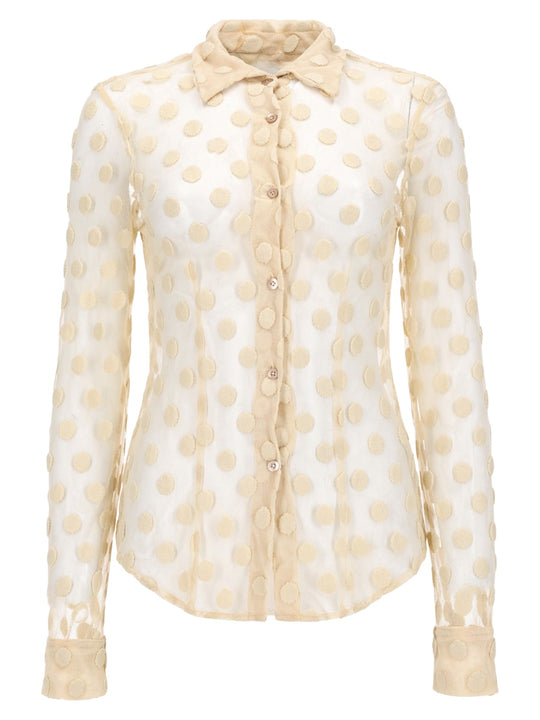 Camicia In Mesh A Pois